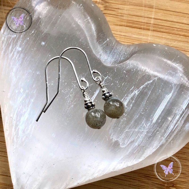 Labradorite Silver Earrings